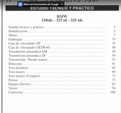 Imagen 2 de 10 de Manual De Reparacion Bmw 318-325 (e36) Español (pdf)