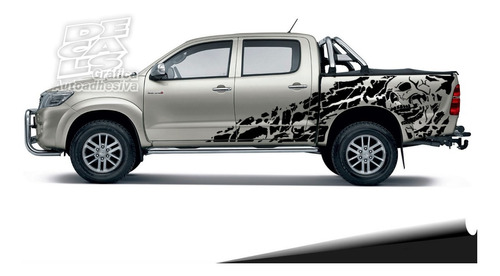 Calco Toyota Hilux 2005 - 2015 Skull Calavera Juego + Portón