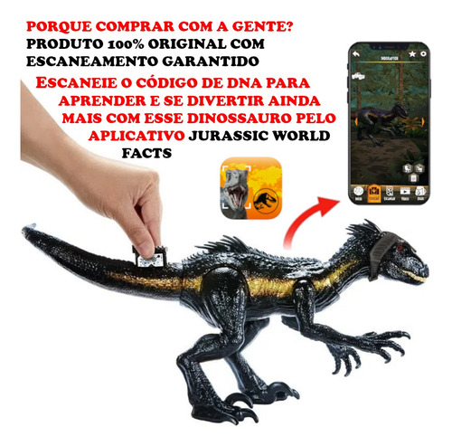 Dinossauro Grande Jurassic World Indoraptor Mattel