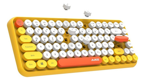 Teclado Bluetooth Ajazz 308i Tampa Redonda De Teclas 10m