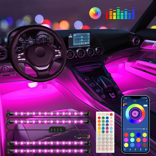 Luces Led Interiores Para Automóvil Sincronización De Musica