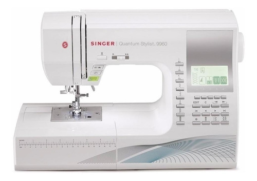 Máquina de coser recta Singer Quantum Stylist 9960 portable blanca 110V