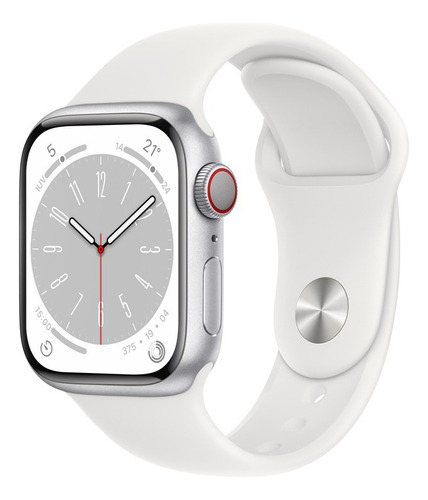 Apple Watch Series 8 Gps + Celular Aluminio Plata 41 Mm Rec (Reacondicionado)