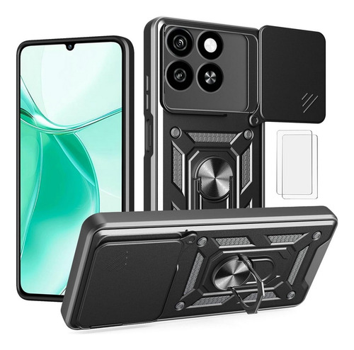 Funda Para Zte Blade A55/a35 Con Uso Rudo Carcasa Case+2mica