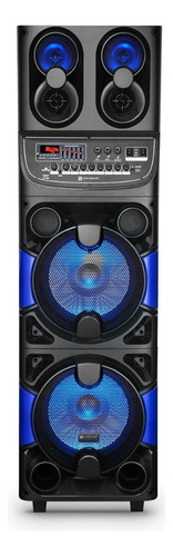 Parlante Portátil Ken Brown Boom 10 Con Bluetooth, Karaoke Y Led, Negro, 40000w Rms, 12v Negro