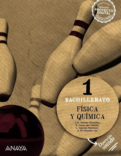 Fisica Y Quimica 1., De Vilchez Gonzalez, Jose Miguel. Operación Mundo, Vol. 1. Editorial Anaya Educación, Tapa Blanda En Español