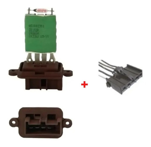 Resistência Ar Condicionado + Plug Conector Palio Uno Strada