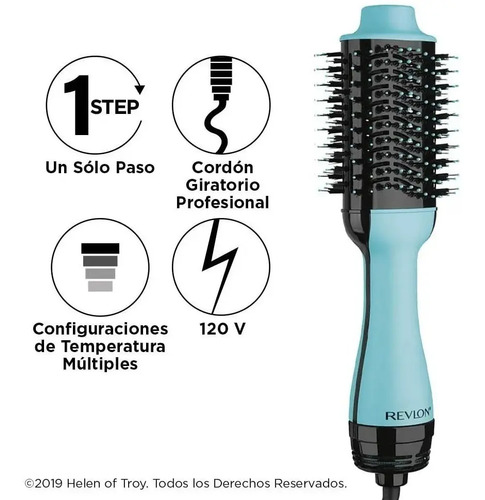 Cepillo Secador Voluminizador Revlon Pro Turquesa Original | Envío gratis