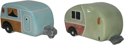 Diseño Caravana De Cerámica Sal Y Pimienta Shaker Set