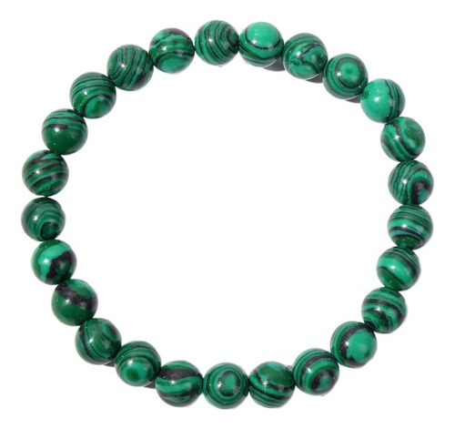Natural Stone Beaded Bracelet 8mm Frosted Malachite Couples