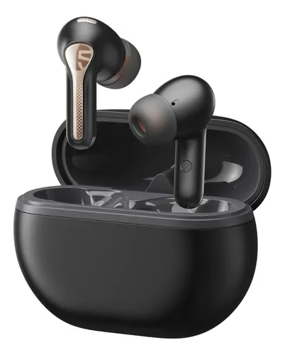 Auriculares in-ear gamer inalámbricos Soundpeats TWS Capsule 3 Pro  Soundpeats ANC Hybrid Active Cancelamento de Ruído Driver 12mm certificação  Hi-res Áudio Wireless LDAC 52h modo Game Capsule 3 Pro negro con luz