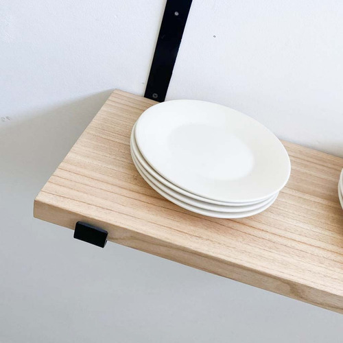 Estante Repisa Cocina Mensula Hierro-paraiso 60 X 25cm Marrón Claro