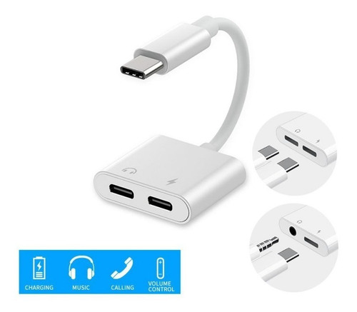 Adaptador De Cables Type-c Divisor Tipo C1-2 Ad11