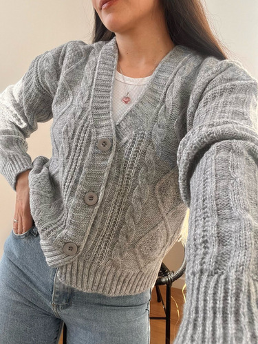Cardigan De Mujer Con Botones Lana / Saco Sweater Pulover