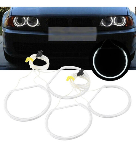 Juego De 4 Faros Delanteros De Coche, Ccfl, Led Angel Eyes