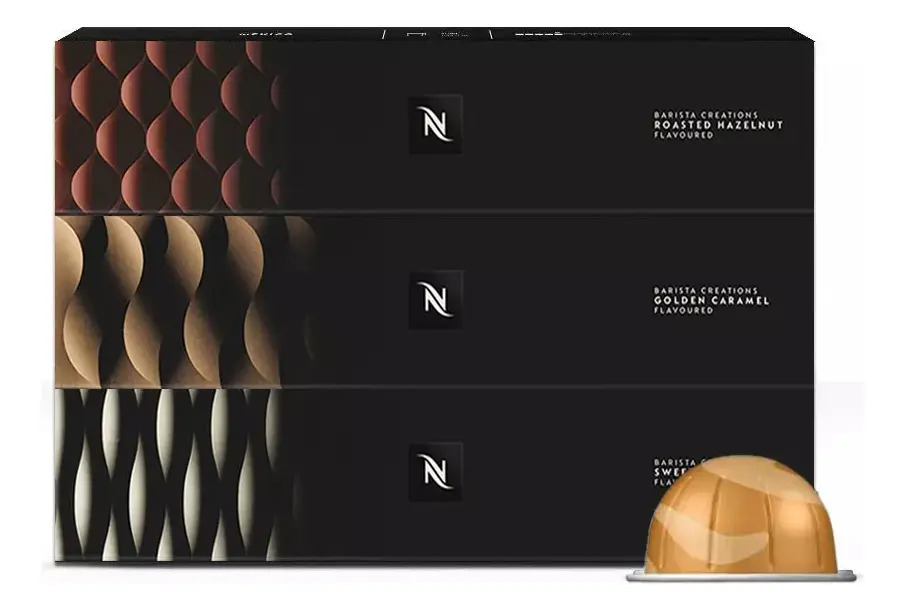 Nespresso Vertuo Barista Creations Sweet Vanilla/Roasted hazelnut/Golden Caramel - 10 - Pack - 30