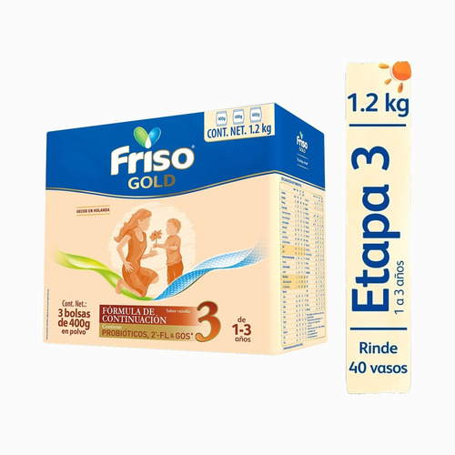 Friso Gold 3 Caja Con 3 Bolsas De 400gr 