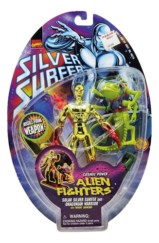 Toy Biz 1998 Silver Surfer Solar Silver Surfer & Draconian