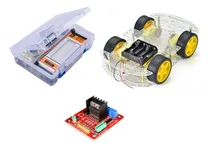 Comprar Kit Placa Uno R3 Starter Para Arduino Chasis Robot 4 Motores