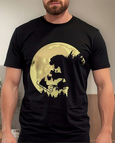 Playera Navidad Con Godzilla Ataque Navideño