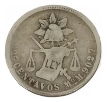 Comprar Moneda Balanza 25 Cents Plata 900 Año 1886  Ceca M 