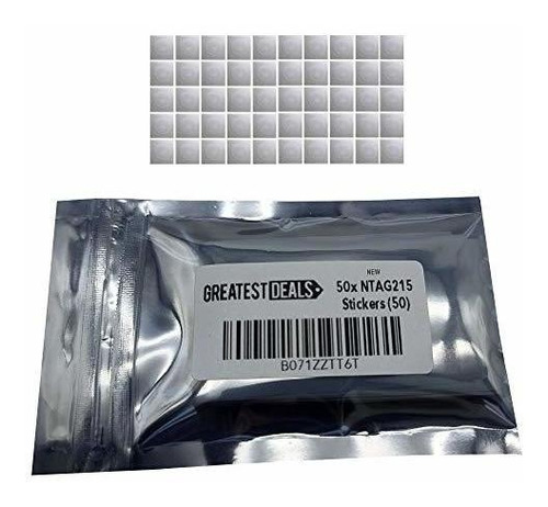 Greatestdeals 50x 25 Mm Ntag215 Nfc Etiquetas 100% Para Trab