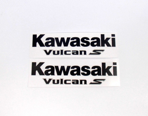 Par Adesivo Emblema Tanque Compativel Kawasaki Vulcan S 012 Cor KAWASAKI VULCAN S - PRETO