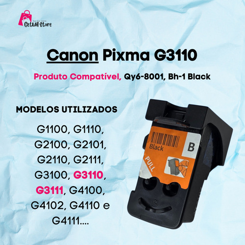 Cabeça De Impressão Canon Black G3110 G3100 G3111 Compatível