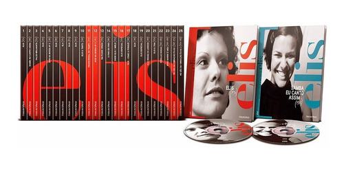 Box Coleção Folha O Melhor De Elis Regina 25 Cds Livretos