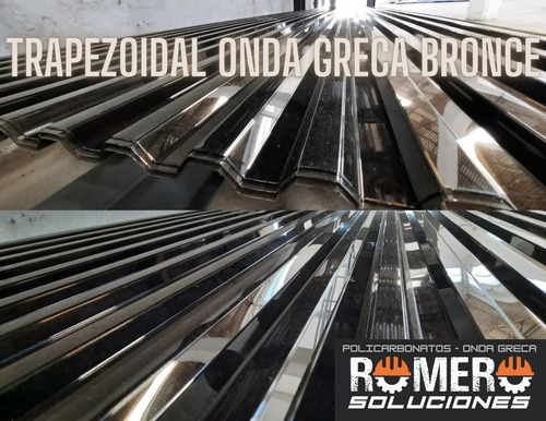 Imagen 10 de 10 de Chapa Policarbonato Trapezoidal Bronce Polygal 4.50 X 1.26