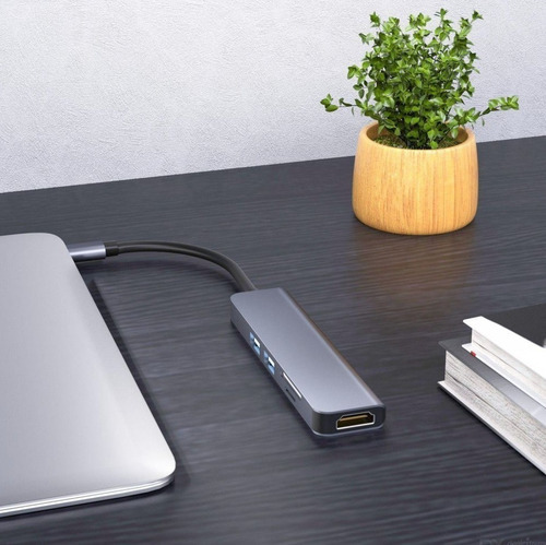 Hub Adaptador Usb Tipo C 5 En 1 Para Mac Macbook Windows