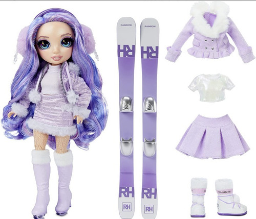 Imagen 2 de 6 de Muñeca Rainbow High Serie Invierno Violet Vilow
