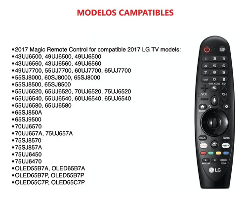 Imagen 3 de 4 de Control LG Smart Tv Magic Remote (an-mr650a)
