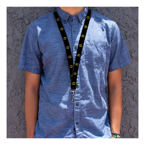 Lanyard Para Adultos Con Hebilla Duardly Y Escudo Batman