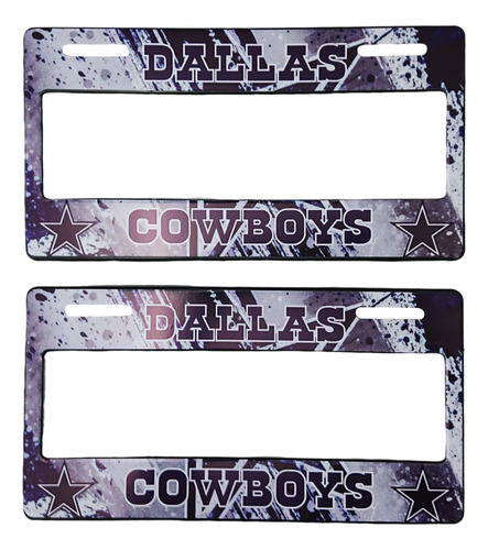 Par (2) Portaplacas Auto Universal Dallas Cowboys Premium