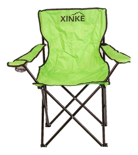 Silla Sillon Plegable Camping Playa Porta Vaso Modelo3 Color Verde Claro