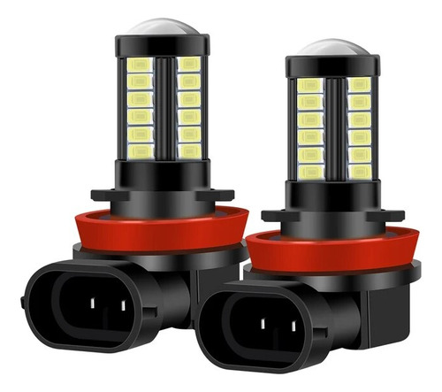 2 Ampolletas Led H11 Blanco Frio Lupa 12v