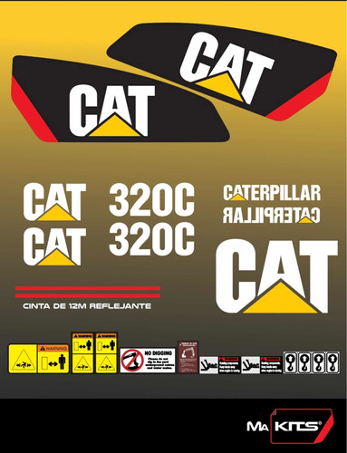 Calcomanías Para Maquinaria 320c Cat