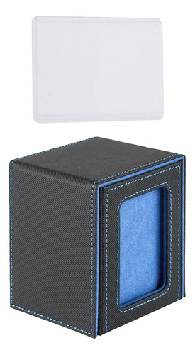 Caja De Almacenamiento Para Mazos De Cartas, Forro Azul