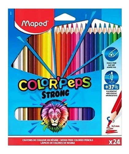 Lapices De Colores Maped Color Peps Strong X 24 Unidades 