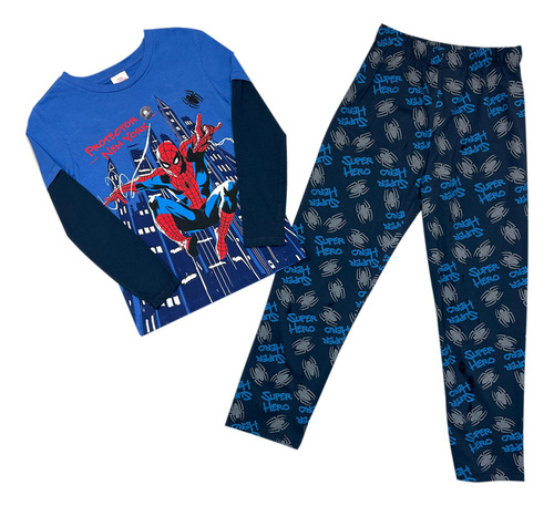 Pijama Spider-man Para Niño 2 Piezas Con Playera Y Pantalón