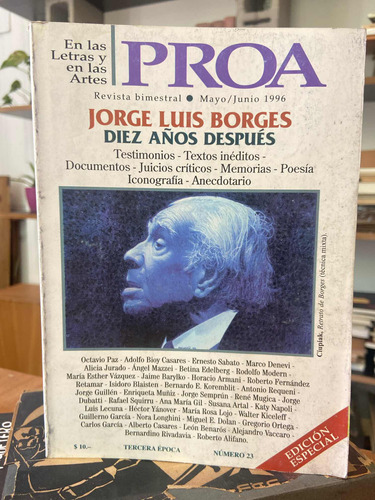 Revista Proa 1996 Jorge Luis Borges Diez Años Después N23