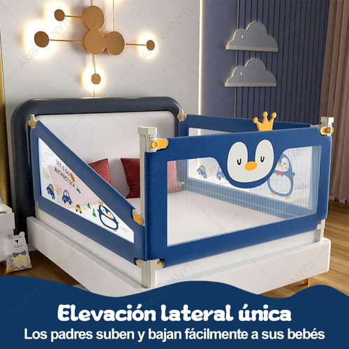 Barandilla Protector Cama Infantil Barra Seguridad 2m/1.5m 2