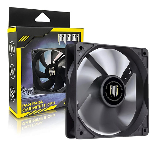 Cooler Pc Fan Para Gabinete 120mm Ventoinha 120mm 12v Preto