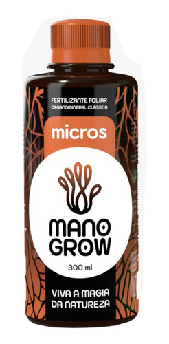 Fertilizante Mano Grow Micros 300ml Grow Cultivo Indoor