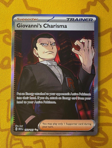 Giovanni's Charisma Full Art Carta Pokémon Original Tcg 151 