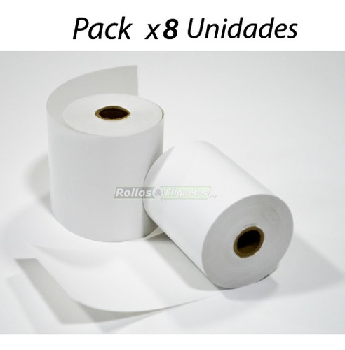 Rollo Papel Térmico 57mmx30mts Pack X 8 Unds - Fabricantes