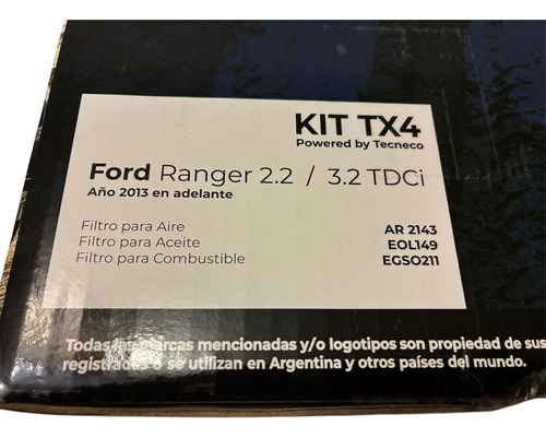 Kit Filtros Ranger 2.2 3.2 Tdci Nueva 2013 / Adela ! Oferta