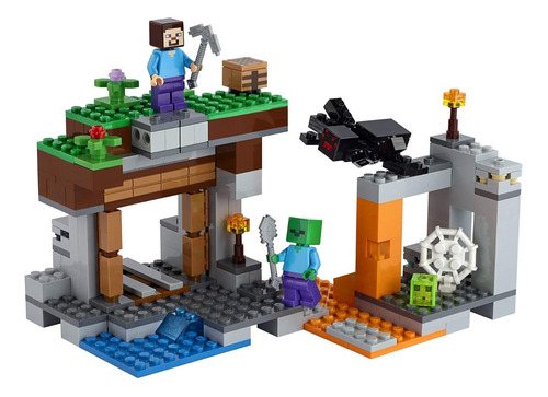 Set De Construcción Lego Minecraft The  Abandoned  Mine 