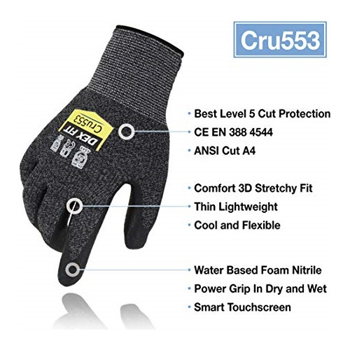 Guantes Resistentes A Cortes Dex Fit Nivel 5 Talla Xs 1 Par